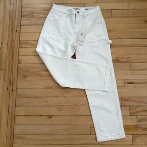 Guess "High Rise - Carpenter" White Ankle Jean, 29